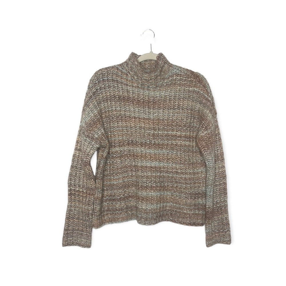 MARLED Neutral Spacedye Mock Neck Sweater M NWT